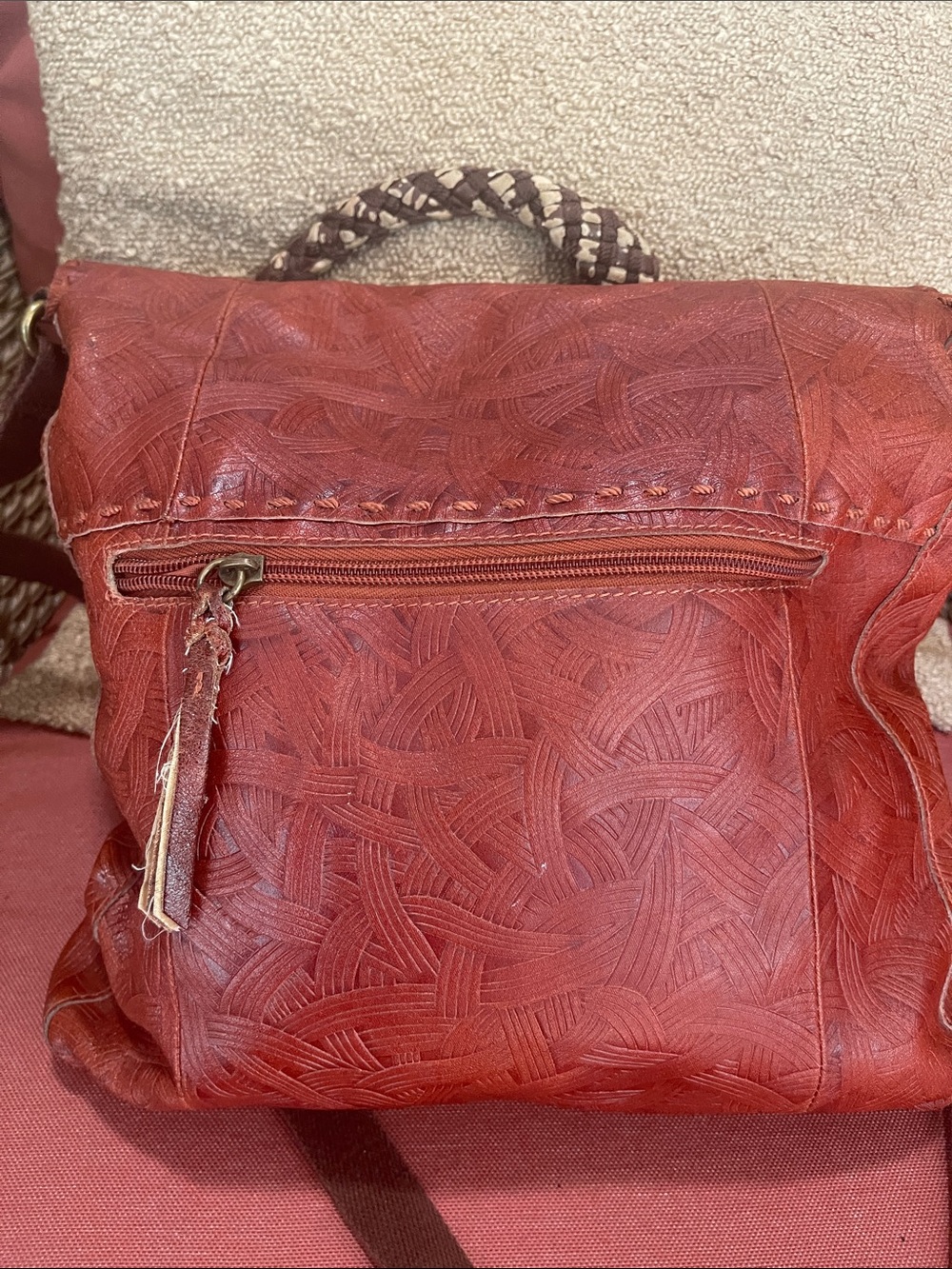 Sak Women’s Rustic Red Leather Tote Bag